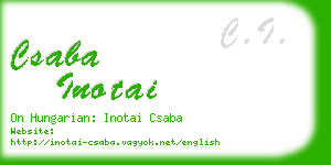 csaba inotai business card